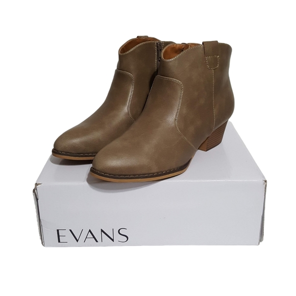 Evans New Rae Ankle Boots Taupe 1w 